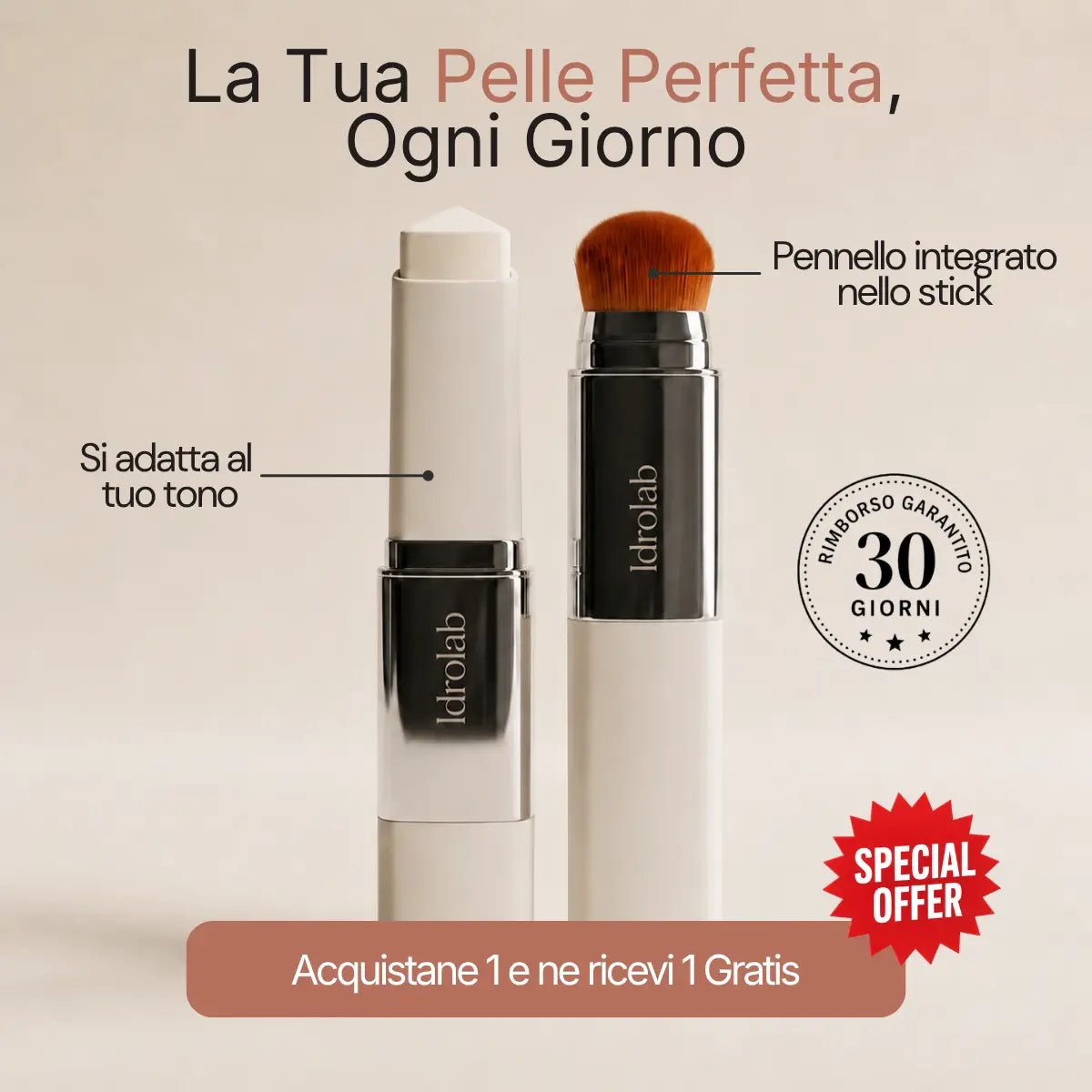 IdroLab Fondotinta Stick auto-adattivo